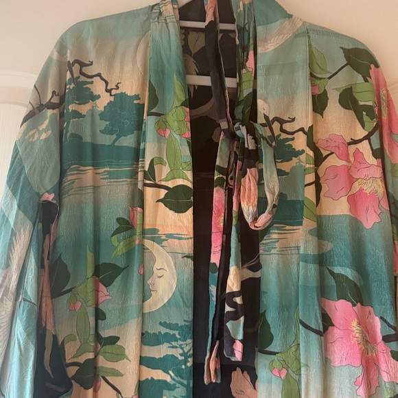 Spell & the gypsy nightingale kimono reversible black turquoise - Picture 17 of 17